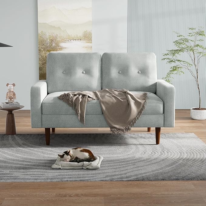 58 Inches Small Couch for Small Spaces Comfy Sofas