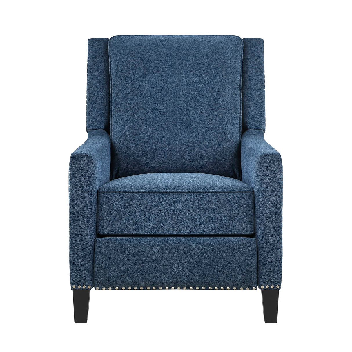Fabric Push Back Reclining Chair, Navy Blue