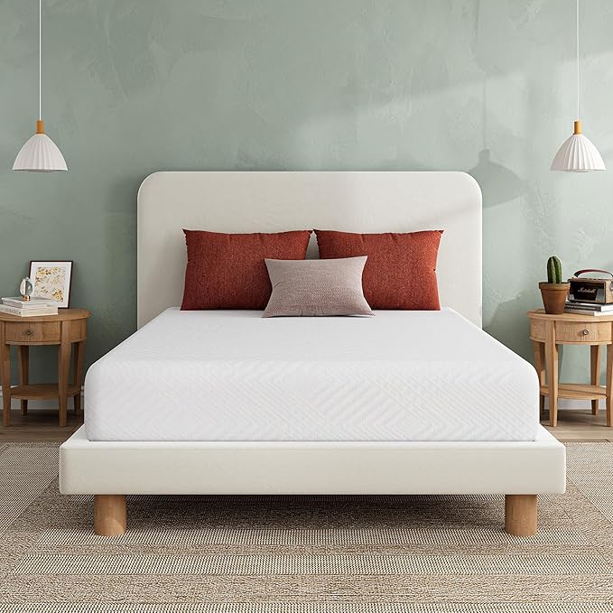 8 Inch Twin Memory Foam Mattress, Gel Green Tea Mattress Bed in a Box