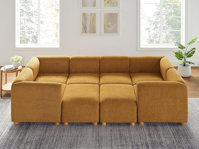 Oversized Modular Sectional Sofa, U-Shaped Living Room