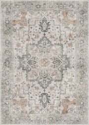 3x5 Area Rugs for Living Room, Machine Washable Non Slip Vintage Retro Rugs, Low Pile