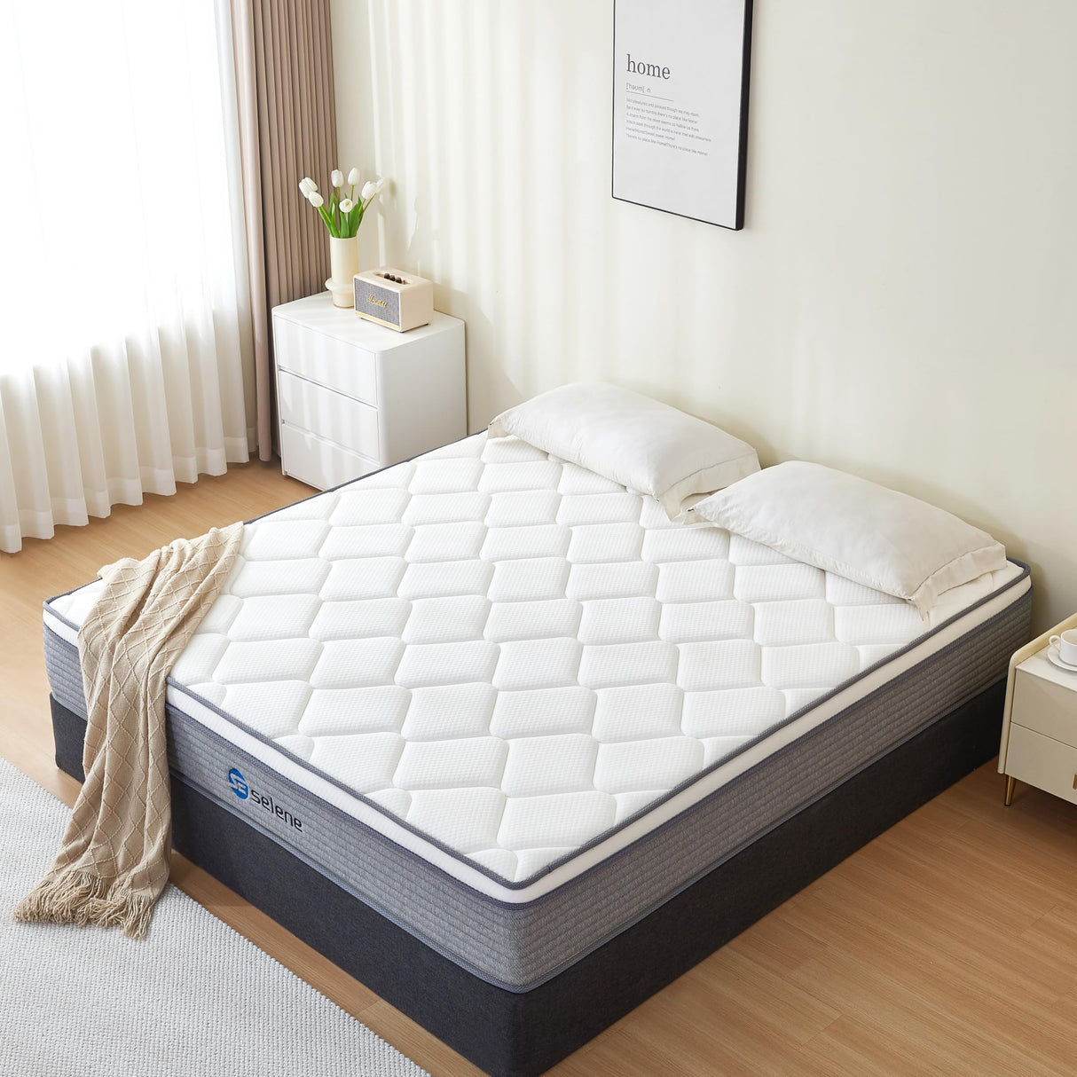 Bedding Full Size Mattress, 10 Inch Mattress Full with Pocket Spring and Memory Foam