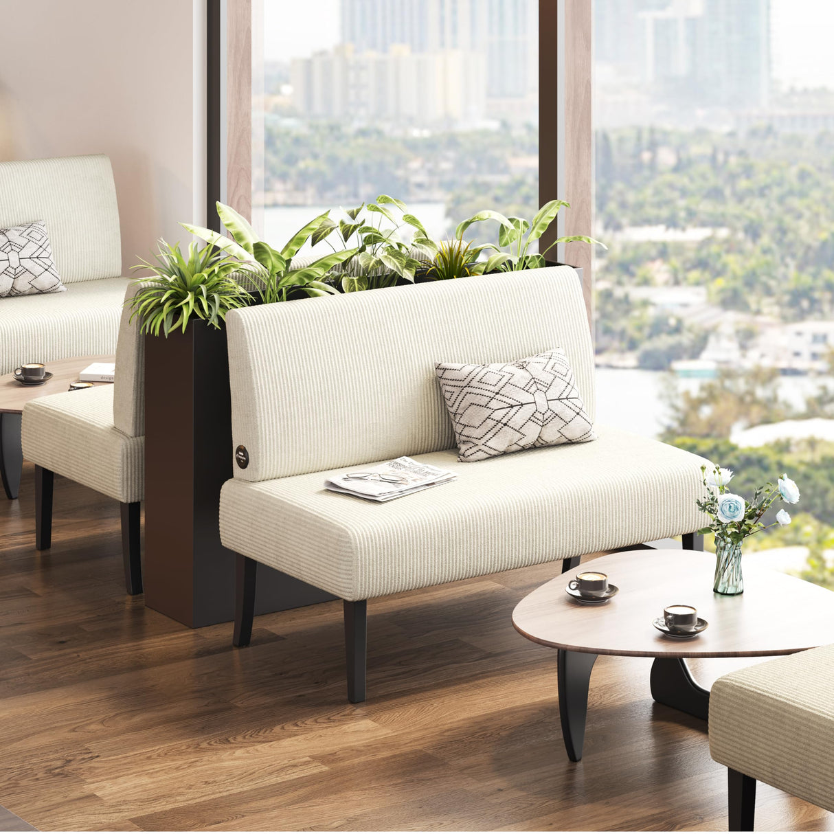 Compact Armless Loveseat Futon - Corduroy Fabric Sofa for Small Spaces