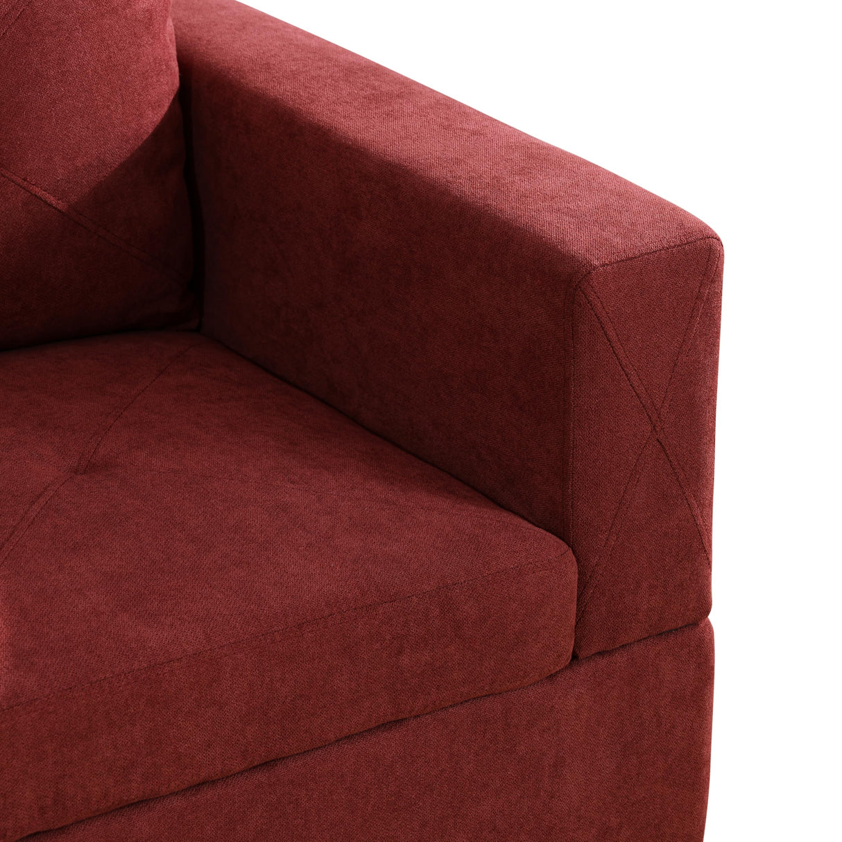 Couches for Living Room 2-Piece Modern Couch with Right Chaise Sectional