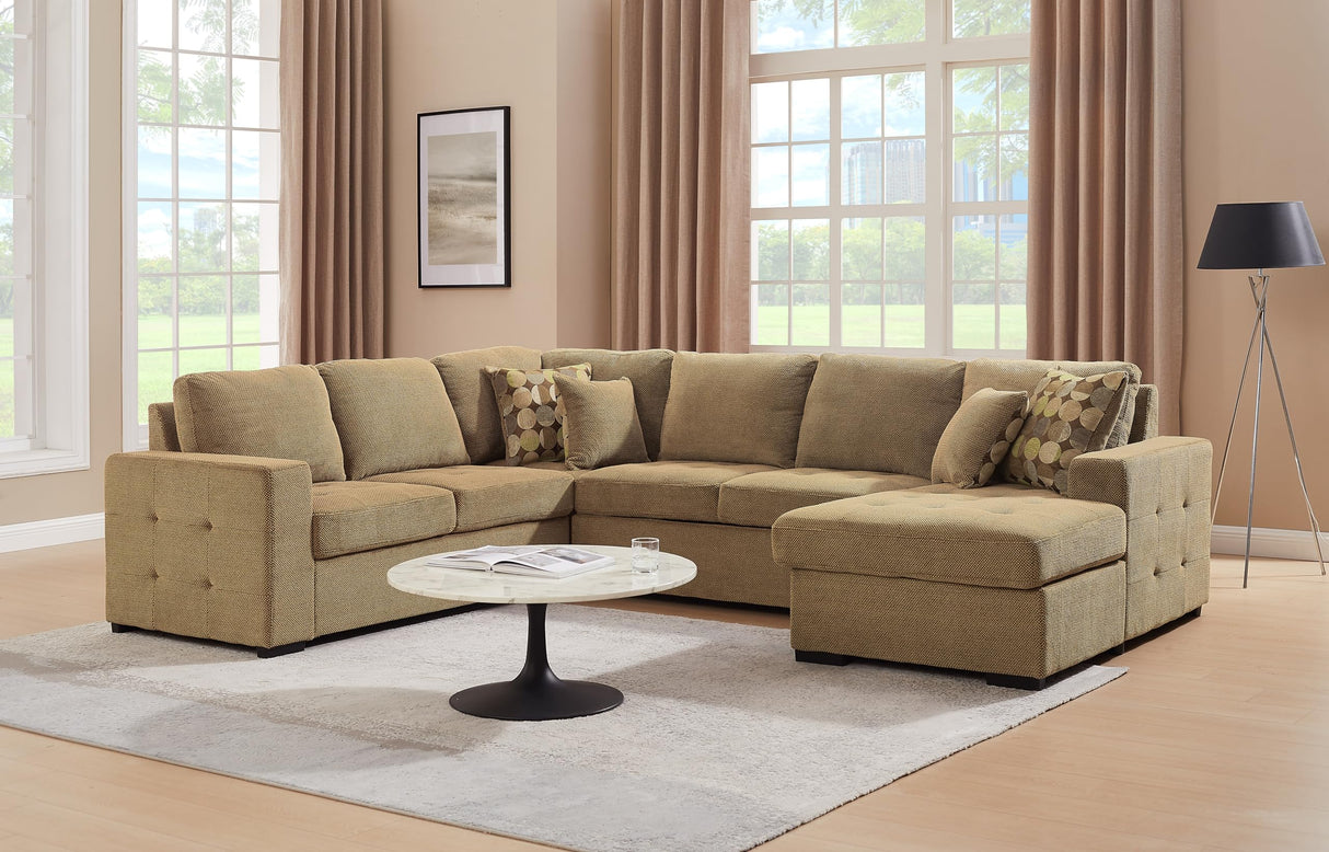 Sectional Sleeper Sofa with Pull Out Bed, Oversized Sectional Couch