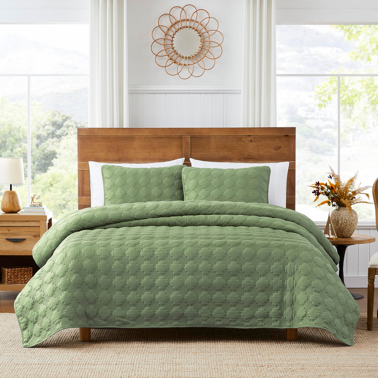 Quilt Oversized California Cal King Size Bedding Sets with Pillow Sham