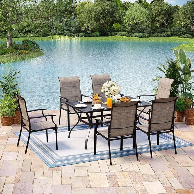 5 Pieces Patio Dining Set, 4 People Outdoor Furniture Set