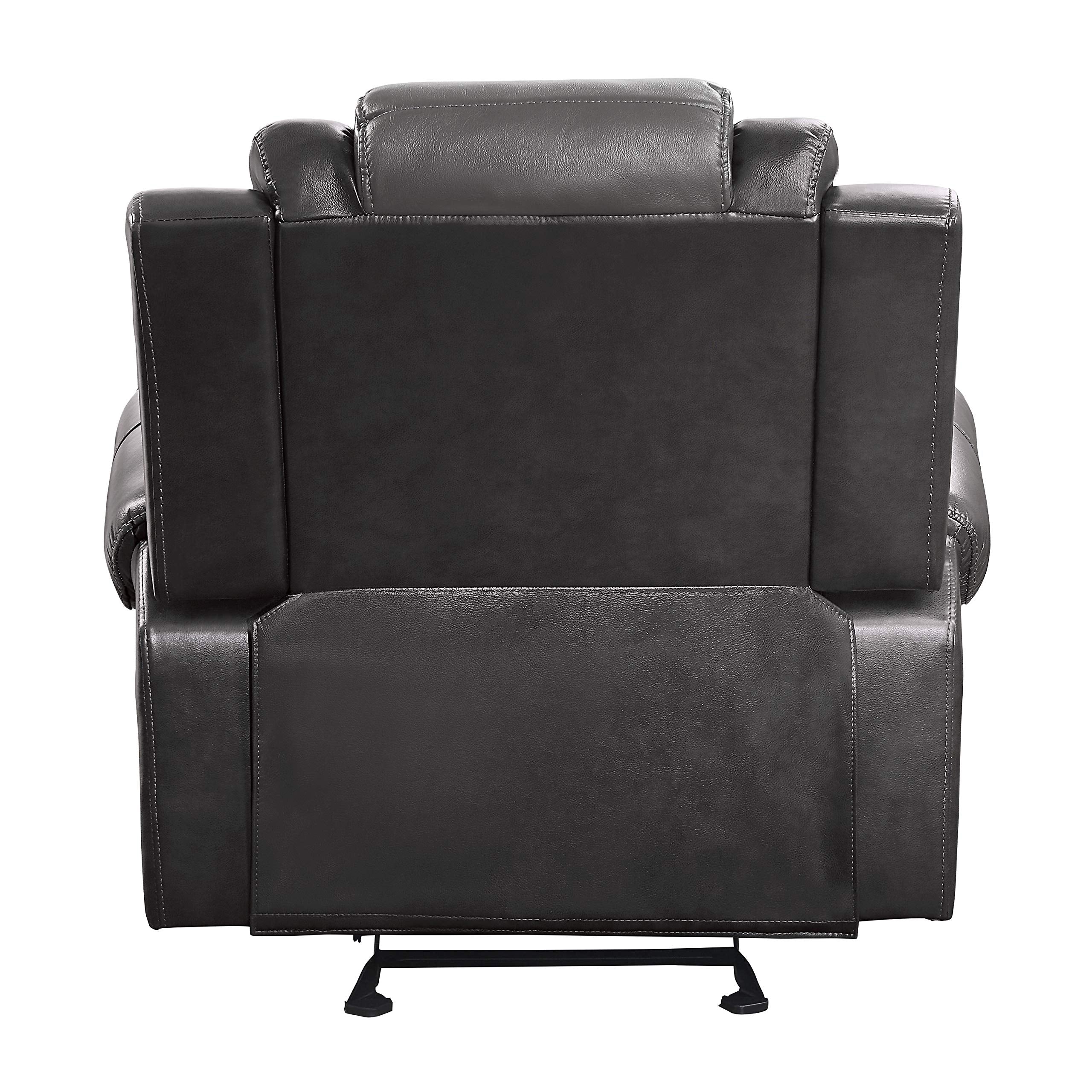 GlideMode Two-Tone Gray Recliner Chai with Gliding Recline