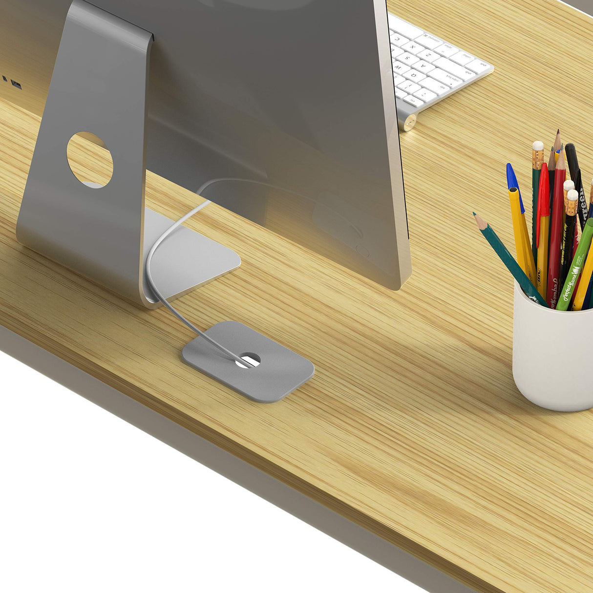 Home Office 55"x60" Large L Shaped Corner Desk, Oak