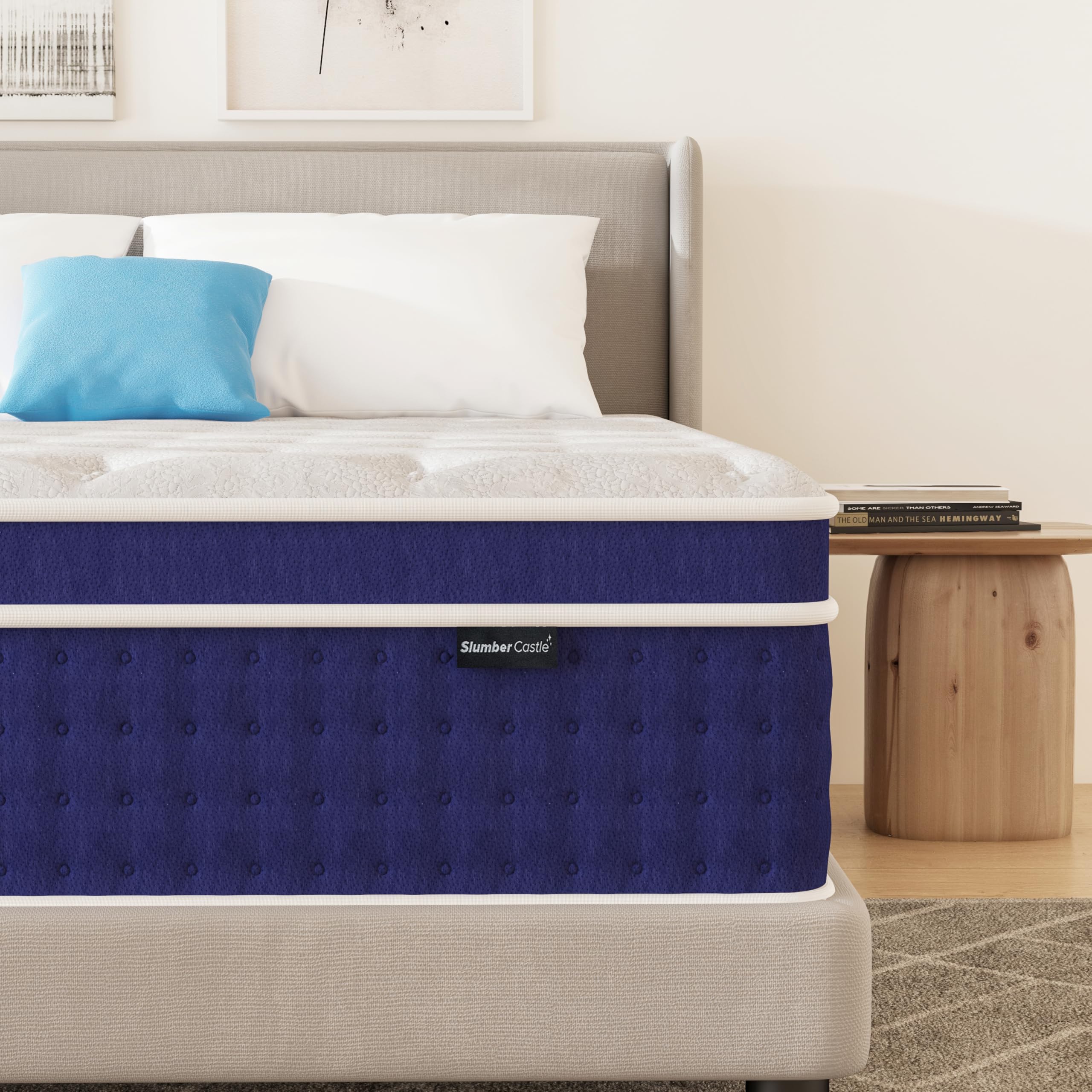 Queen Mattress 12 Inch, Gel Memory Foam Queen Size Hybrid Mattress