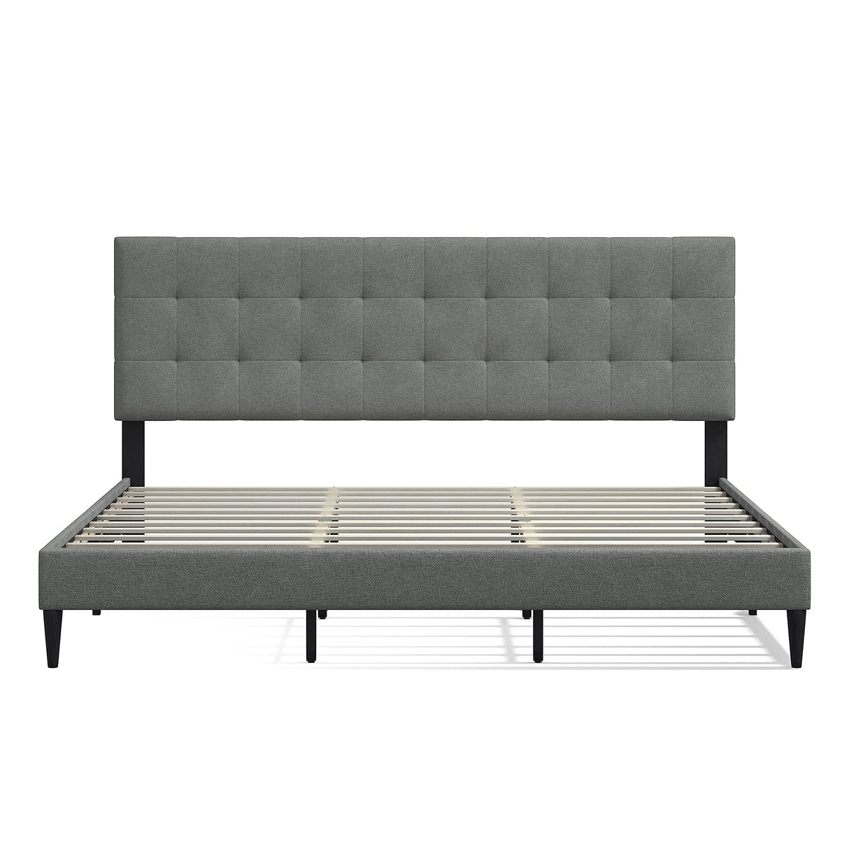 Kaya Upholstered Platform Bed Frame/Buttonless Tufting