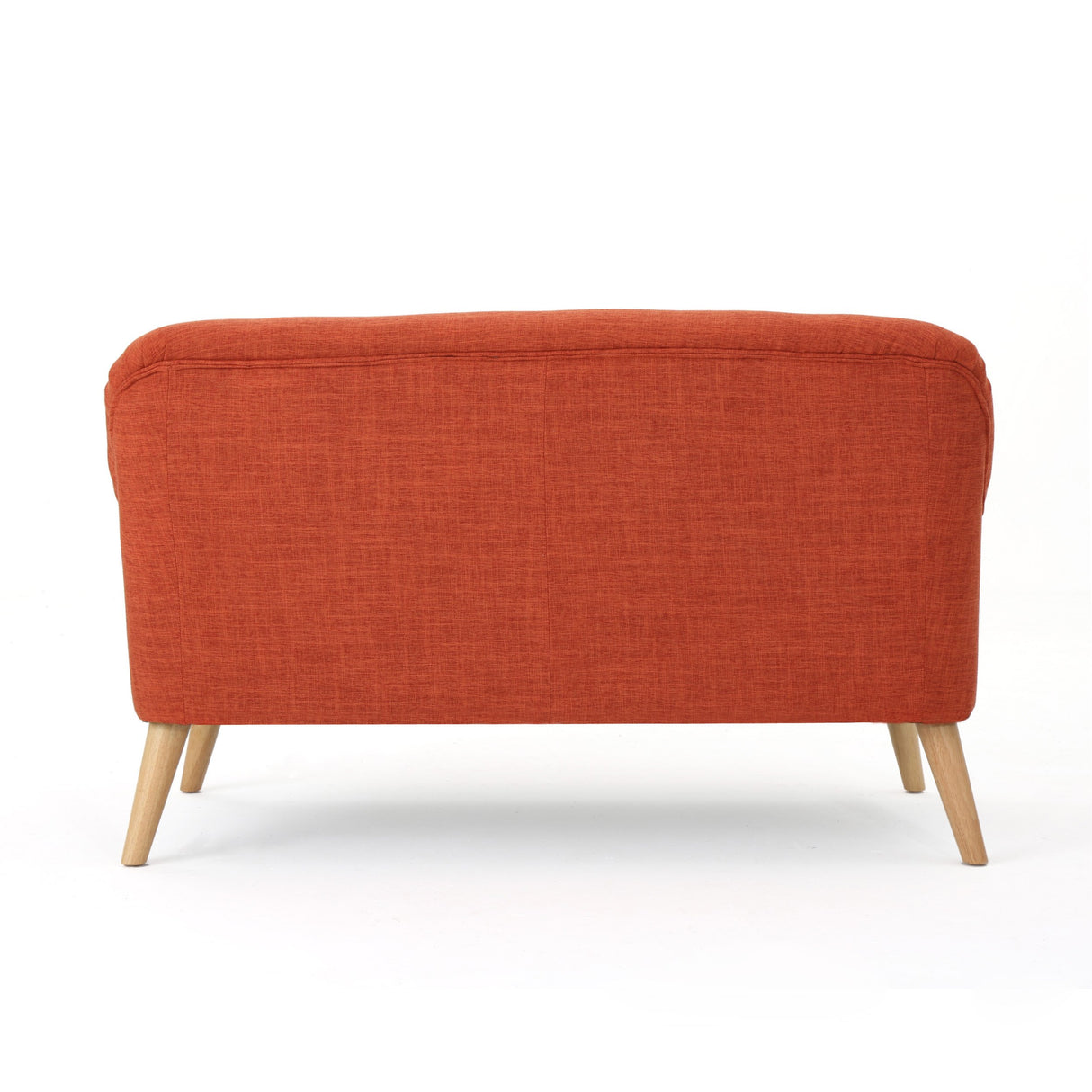 Mariah Mid-Century Modern Loveseat, Muted Orange