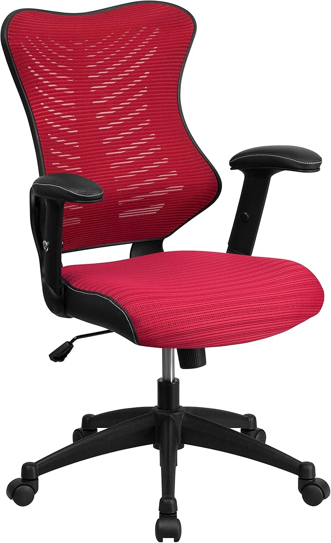 Kale High Back Designer Black Mesh Executive Swivel Ergonomic Office Chair with Adjustable