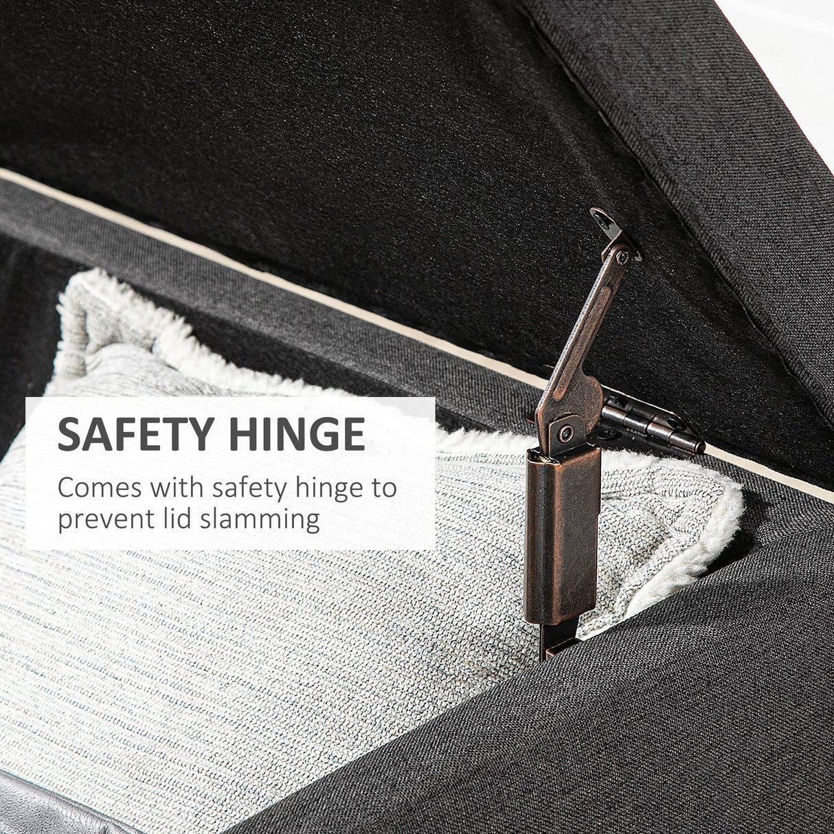 30" Square Storage Ottoman, Upholstered Ottoman Coffee Table with Lift Top