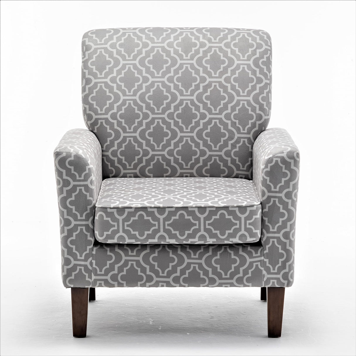 US Pride Modern Accent Armchair for Office and Living Room Decor with Birch Wood Frame and Microfiber Upholstery, Easily Assembled Arm Chair with Removable Cushions, 03 Printed Fabric