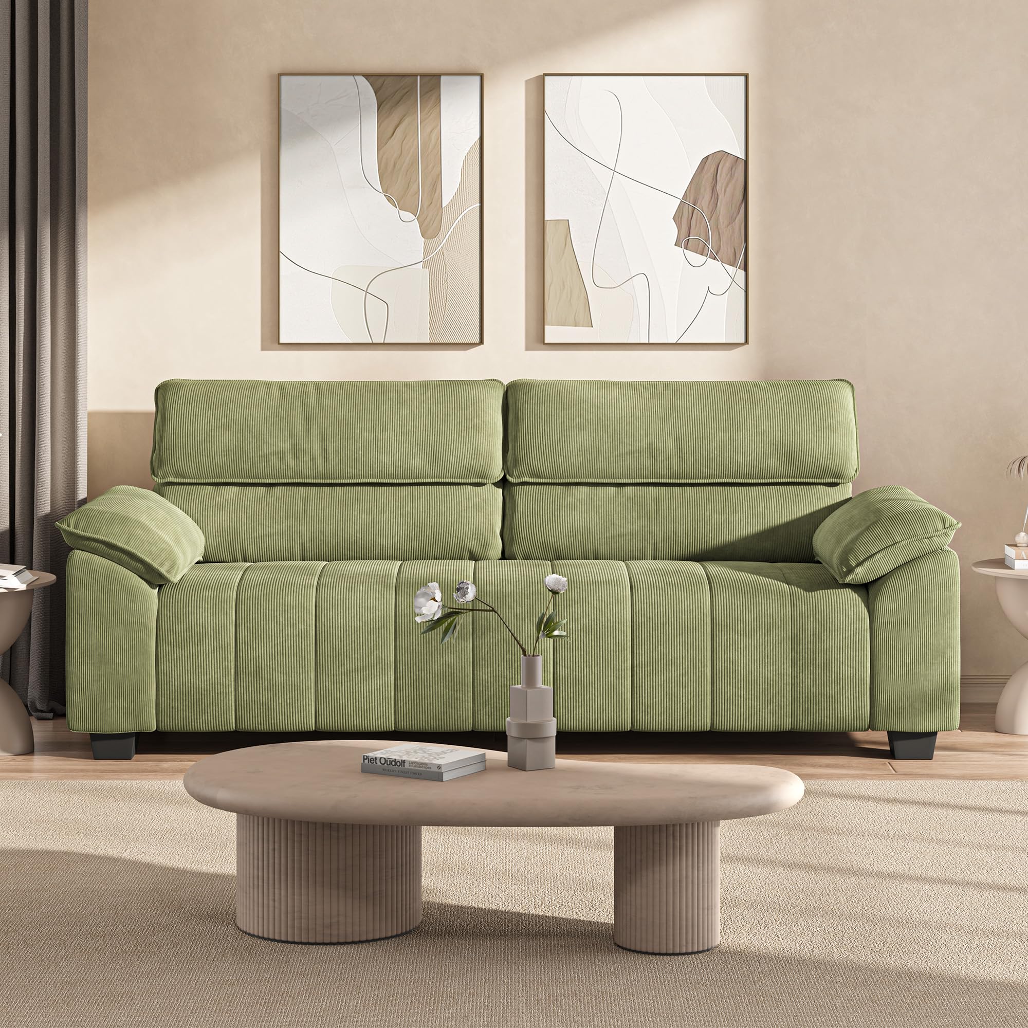 82.7" Sofa, Comfy Sofa Couch with Deep Seats, Modern Sofa Couch- 3 Seater Sofa
