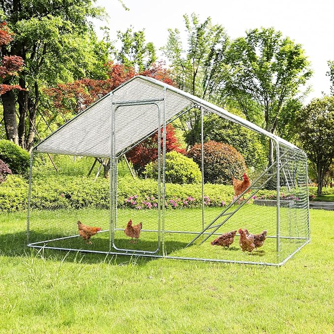 FortiFeather Steel Chicken Coop – Waterproof Roof & Predator Proof