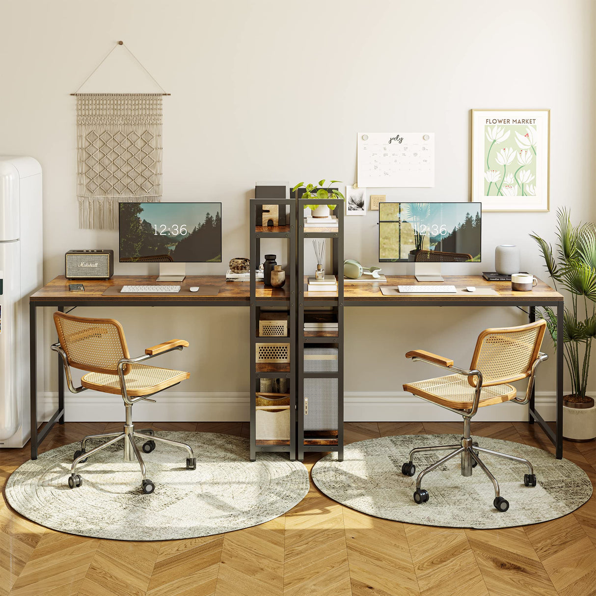 Computer Desk 40 inch with Storage Shelves Study Writing Table for Home Office