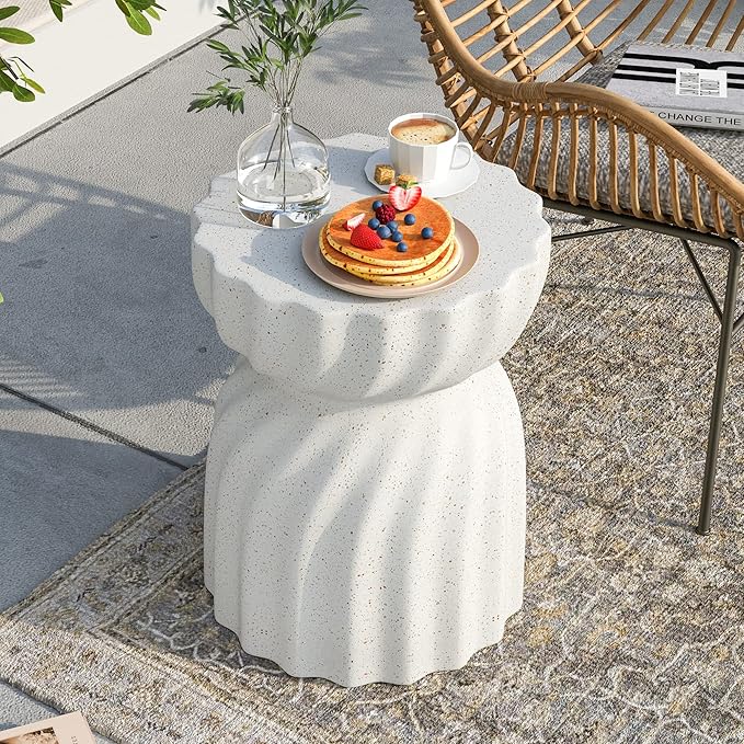 Outdoor Side Table, 19" H Outdoor Accent End Table, Patio Side Tables