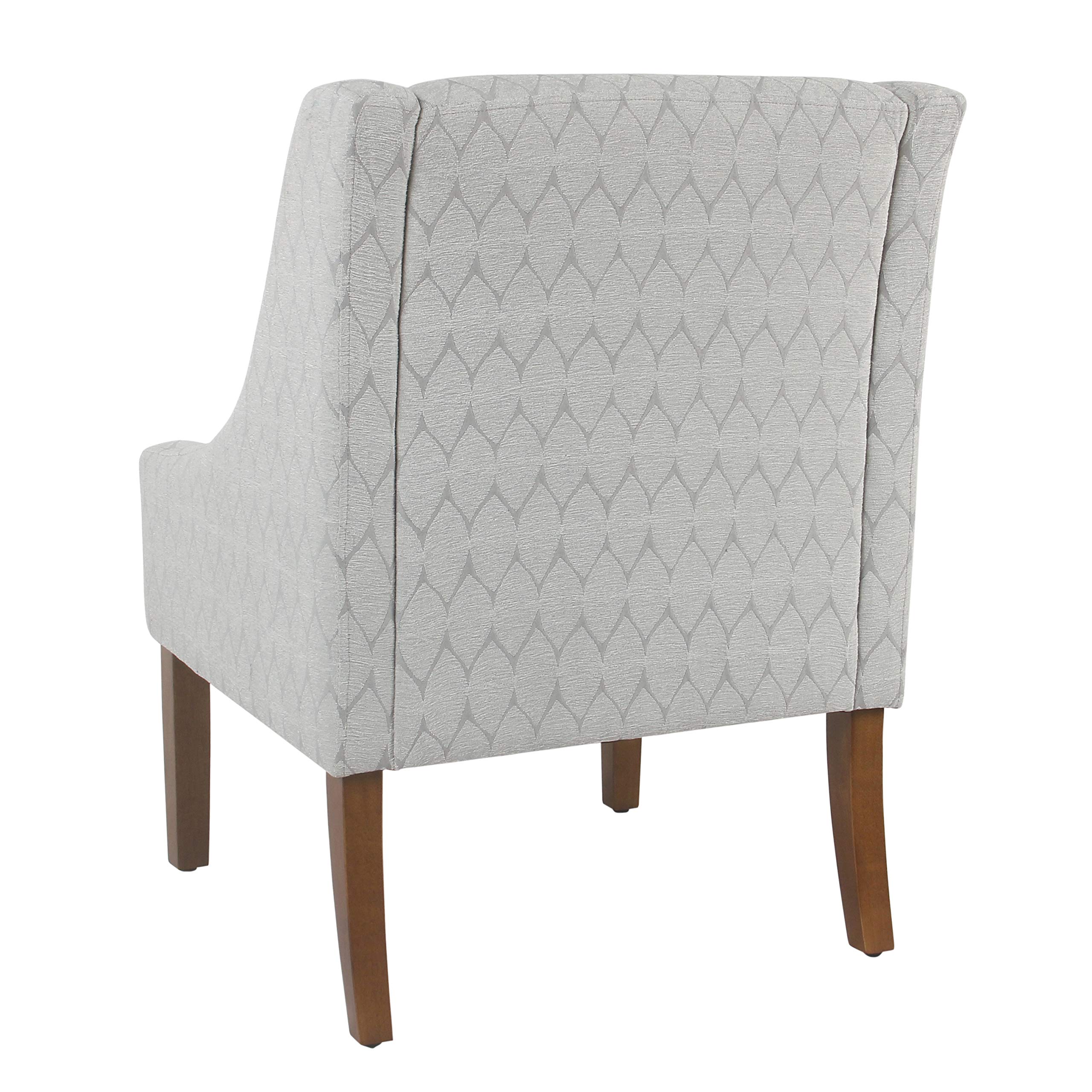 Arm Accent Chair, Gray Leaf