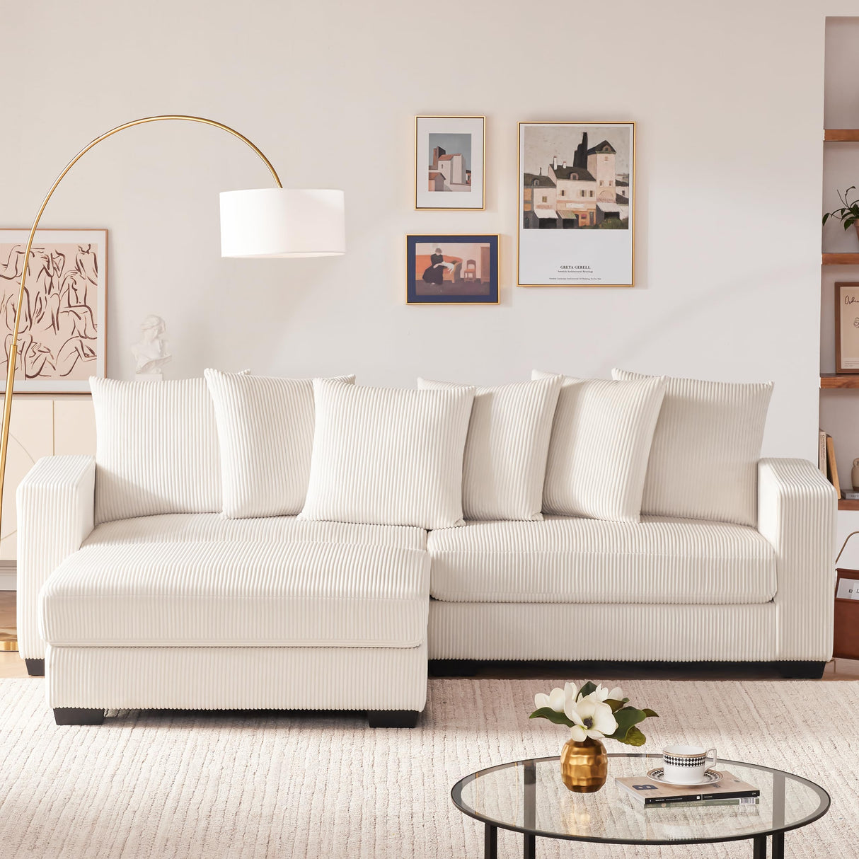 101.6" Deep Seat Modular Sectional Sofa, Sectional Couches for Living Room