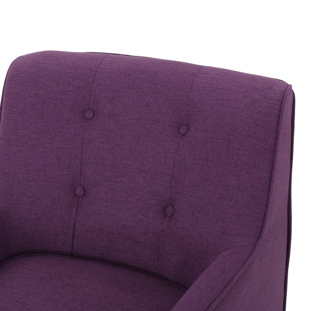 Felicity Mid-Century Fabric Arm Chair, Purple