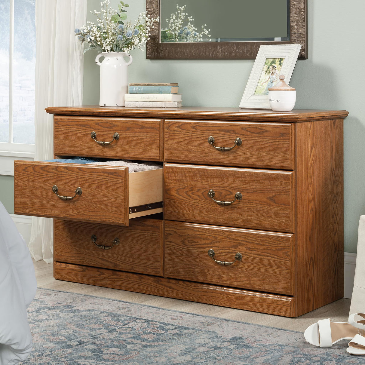 Sauder Orchard Hills Dresser, Carolina Oak finish