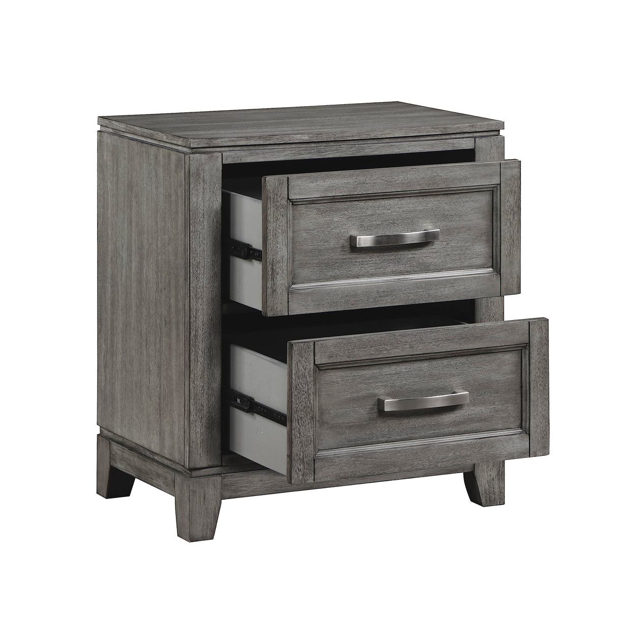 Bertillon 2-Drawer Nightstand, Gray