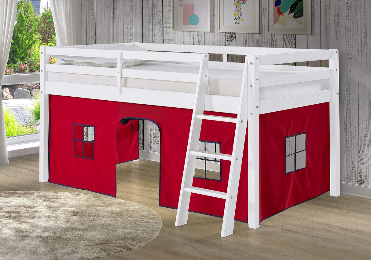 Junior Loft - White with Red and Blue Tent