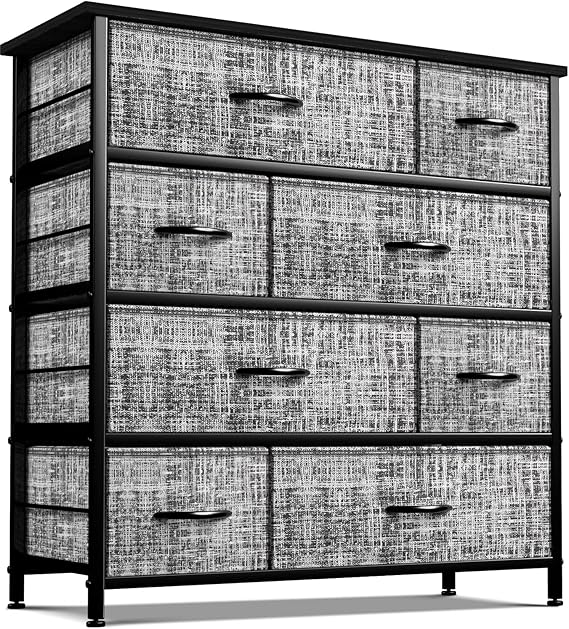 Dresser for Bedroom with 8 Drawers - Tall Chest Storage Tower