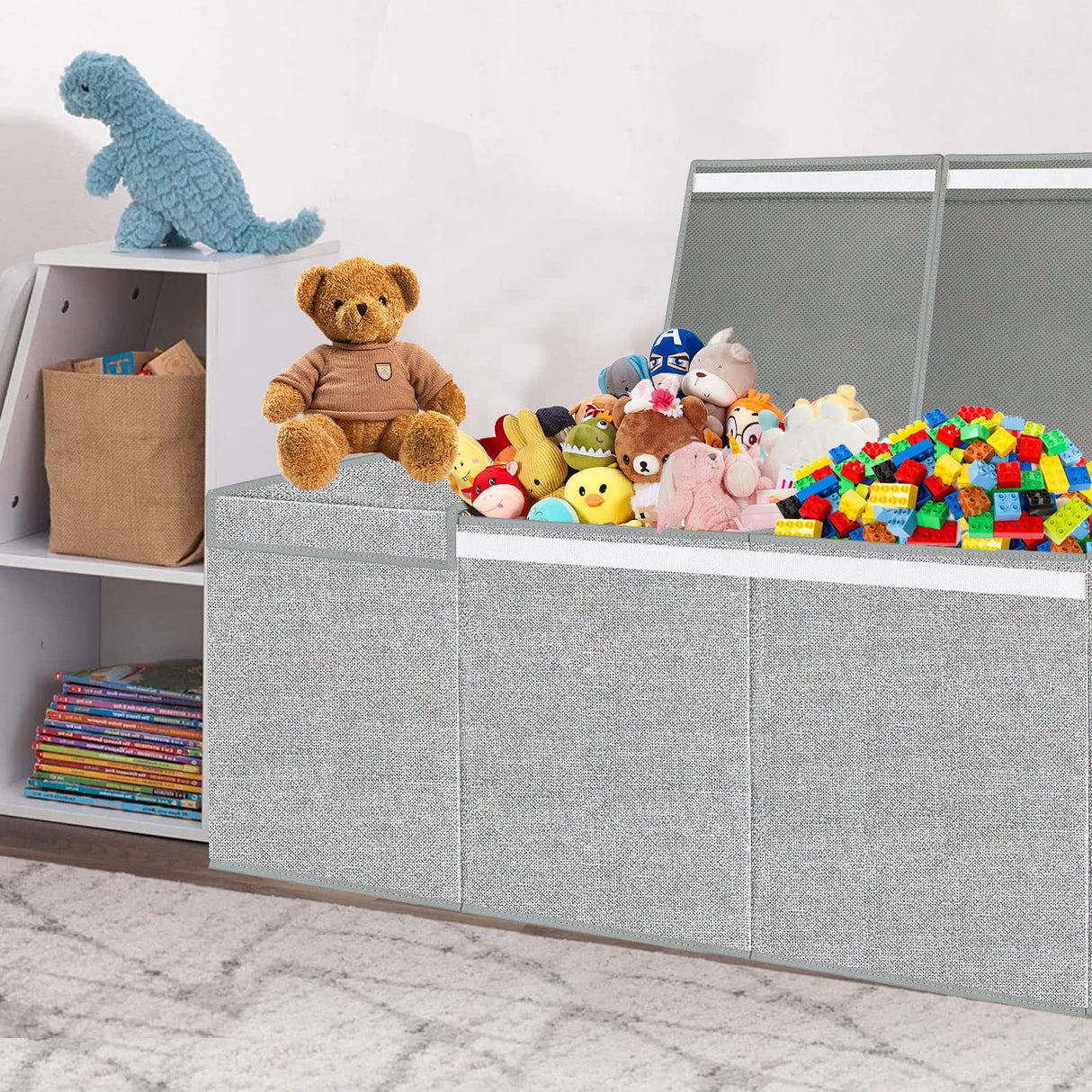Extra Large Toy Box for Girls Boys - Collapsible Kids Toy Chest Boxes Organizers and Storage for Livingroom