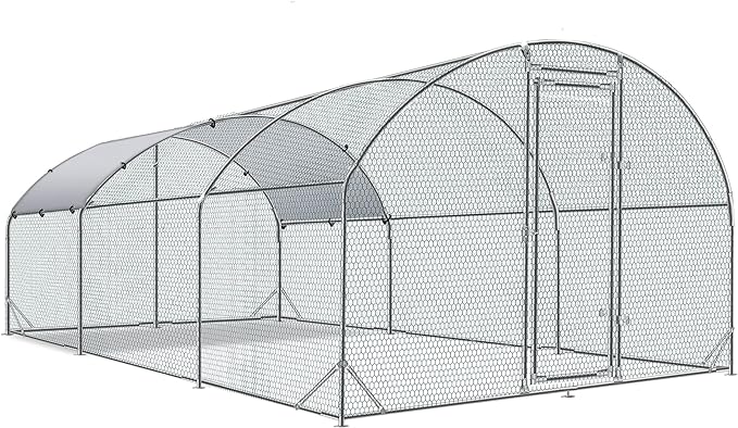 Betterhood 25ft Metal Chicken Coop – Heavy Duty Walk-In Enclosure with Waterproof Roof