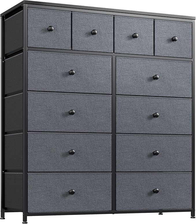 Pink Dresser for Girls Bedroom with 12 Drawers, Dresser for Bedroom