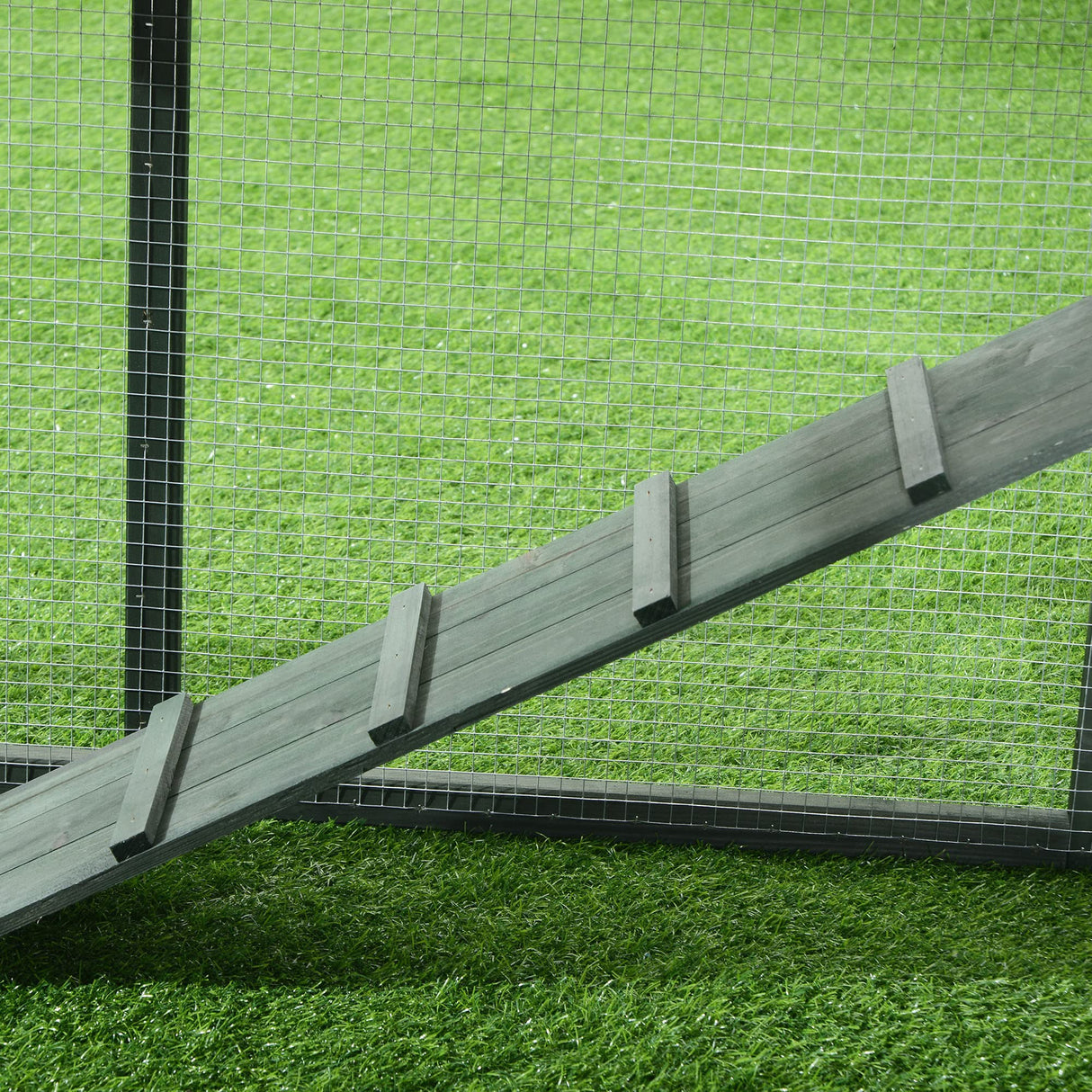 84" Wooden Chicken Coop, Hen House Outdoor with Run Nesting Box, Asphalt Roof