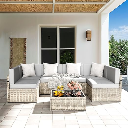 Outdoor Sectional Furnitureļ¼Wicker Patio sectional Furniture Sets