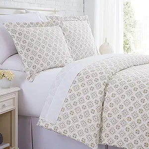 100% Cotton Duvet Cover King Size - Soft Duvet Cover King, 300 Thread Count