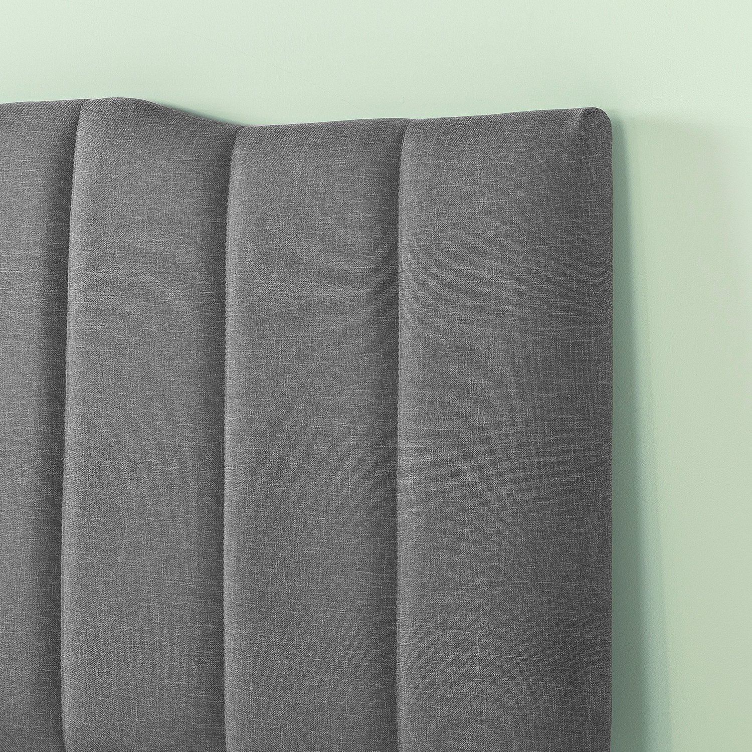 Satish Upholstered Channel Stitched Headboard in Grey