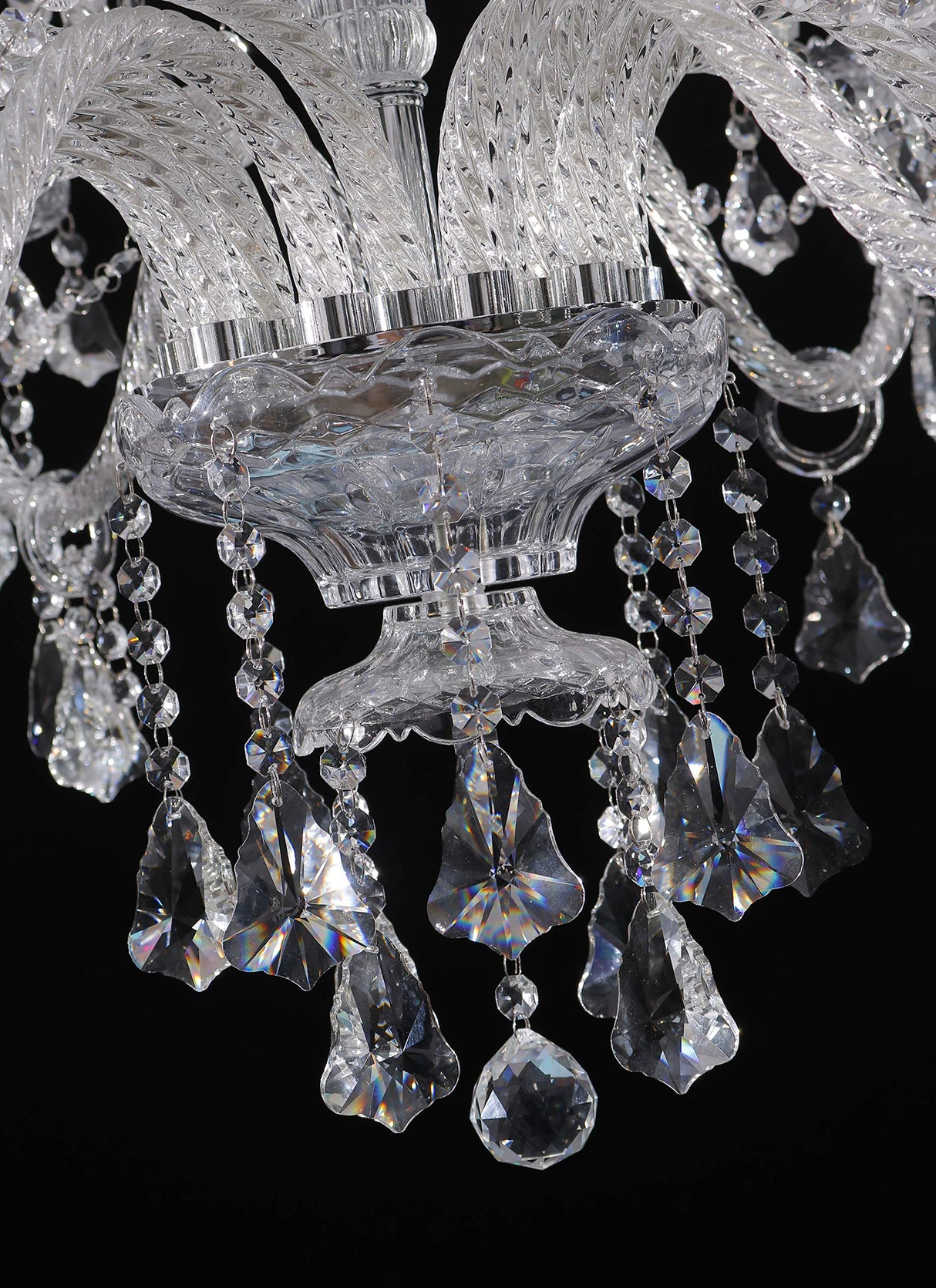 Clear 15 Lights K9 Crystal Chandelier Modern Luxurious Light Candle Pendant Lamp