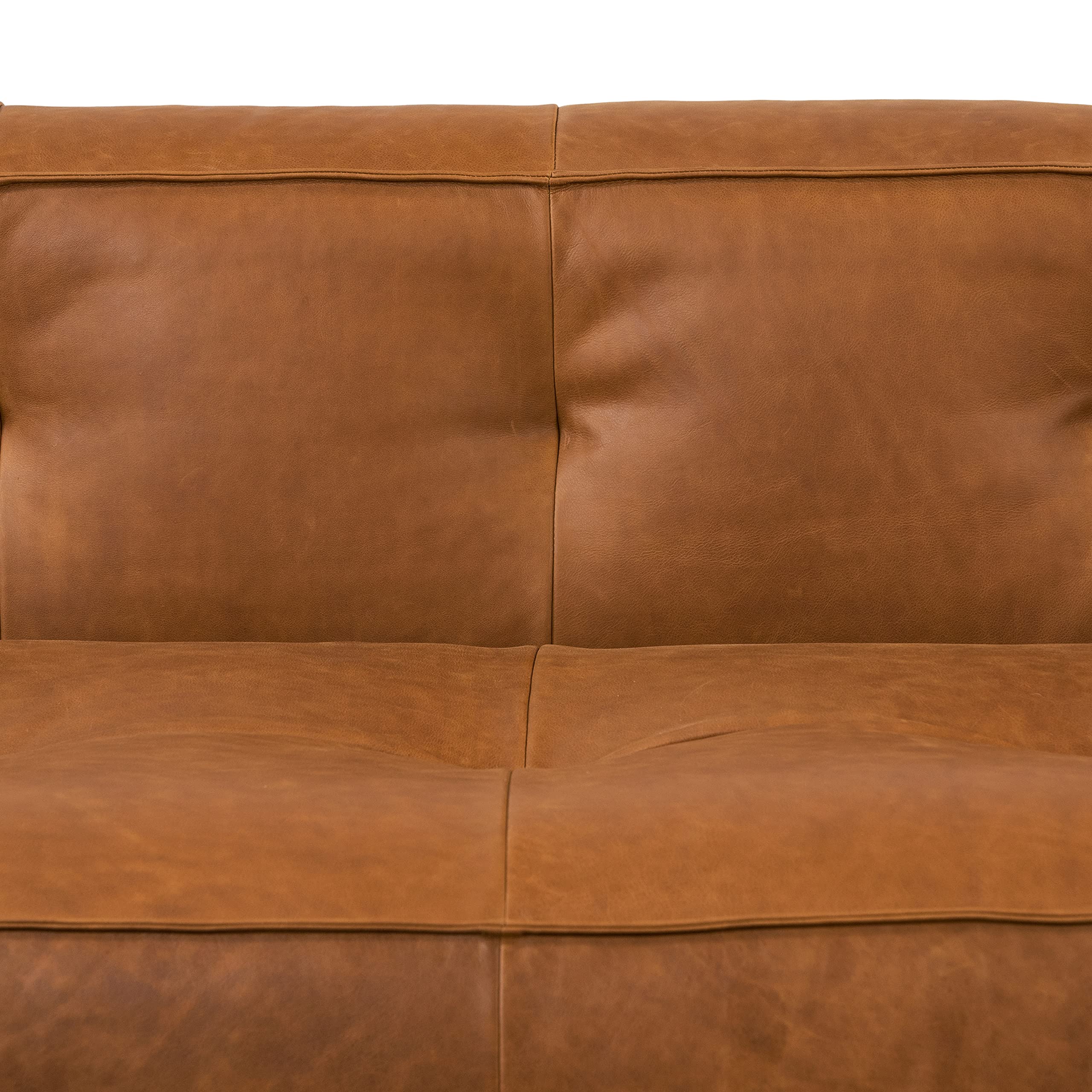 Capa Sofa in Full-Grain Pure-Aniline Italian Tanned Leather in Saddle Tan