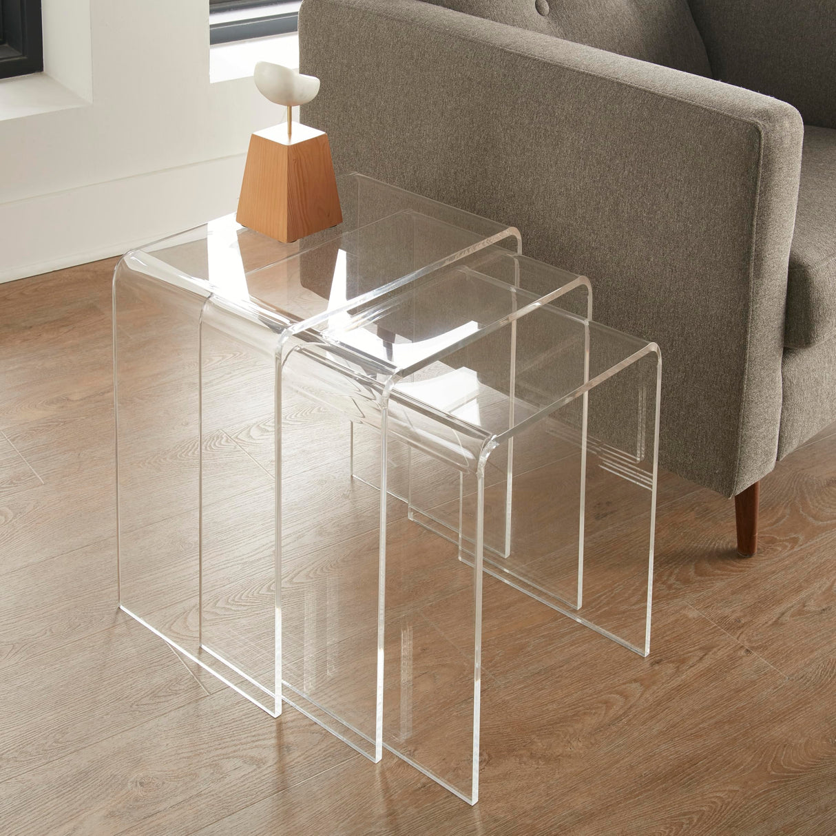Nesting Tables Set of 3 | Compact Storage Great for Small Spaces | Side Table