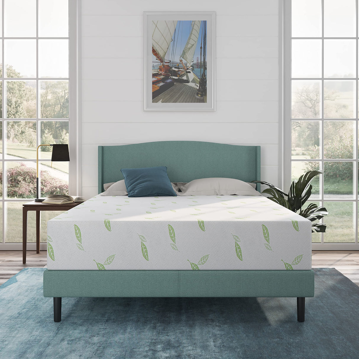 Full Size Mattress, 10 Inch Anula Green Tea Infused Memory Foam Mattress