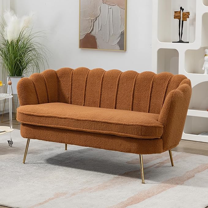 59” Small Modern Chenille Loveseat Sofa, 2-Seater Sofa