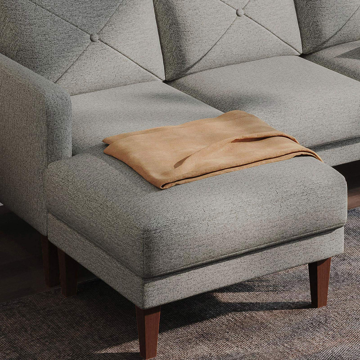 Convertible Sectional Sofa Couch with Chaise L Shaped Sofa Couch