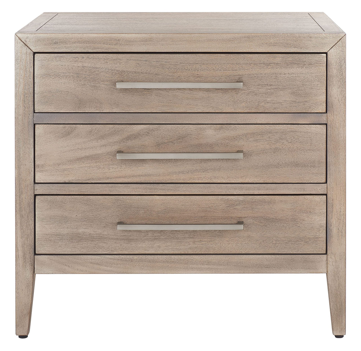 Collection Ariella Light Brown 3-Drawer Wood Nightstand Table