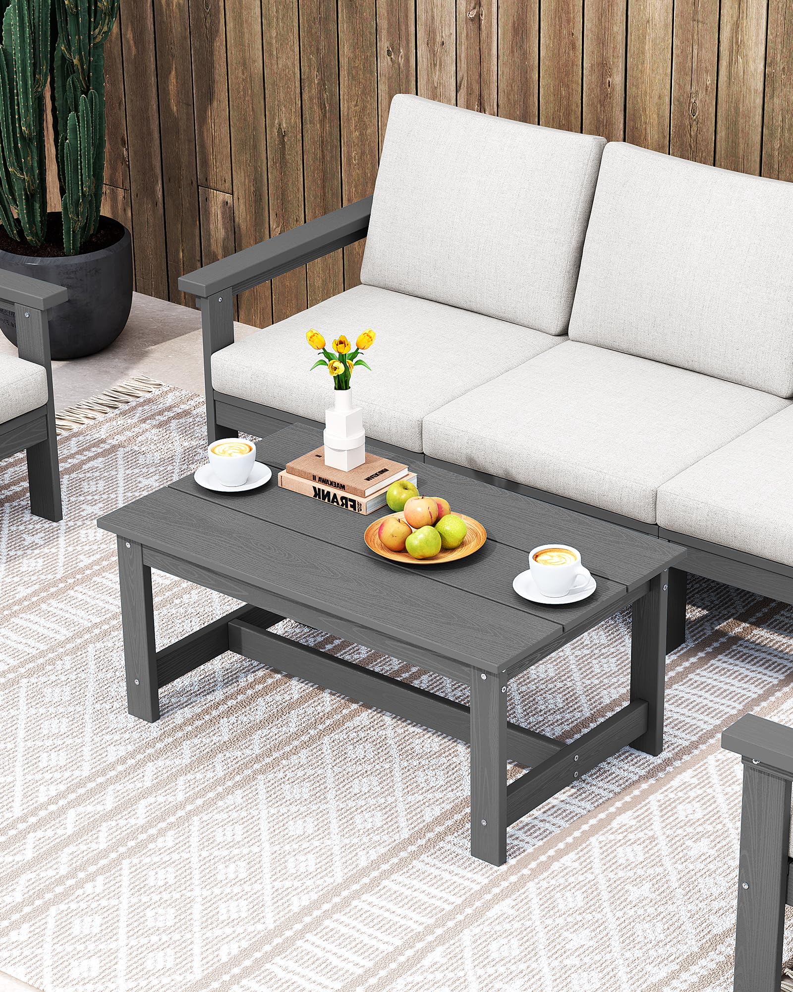 Patio Coffee Table, Rectangle Outdoor Coffee Table