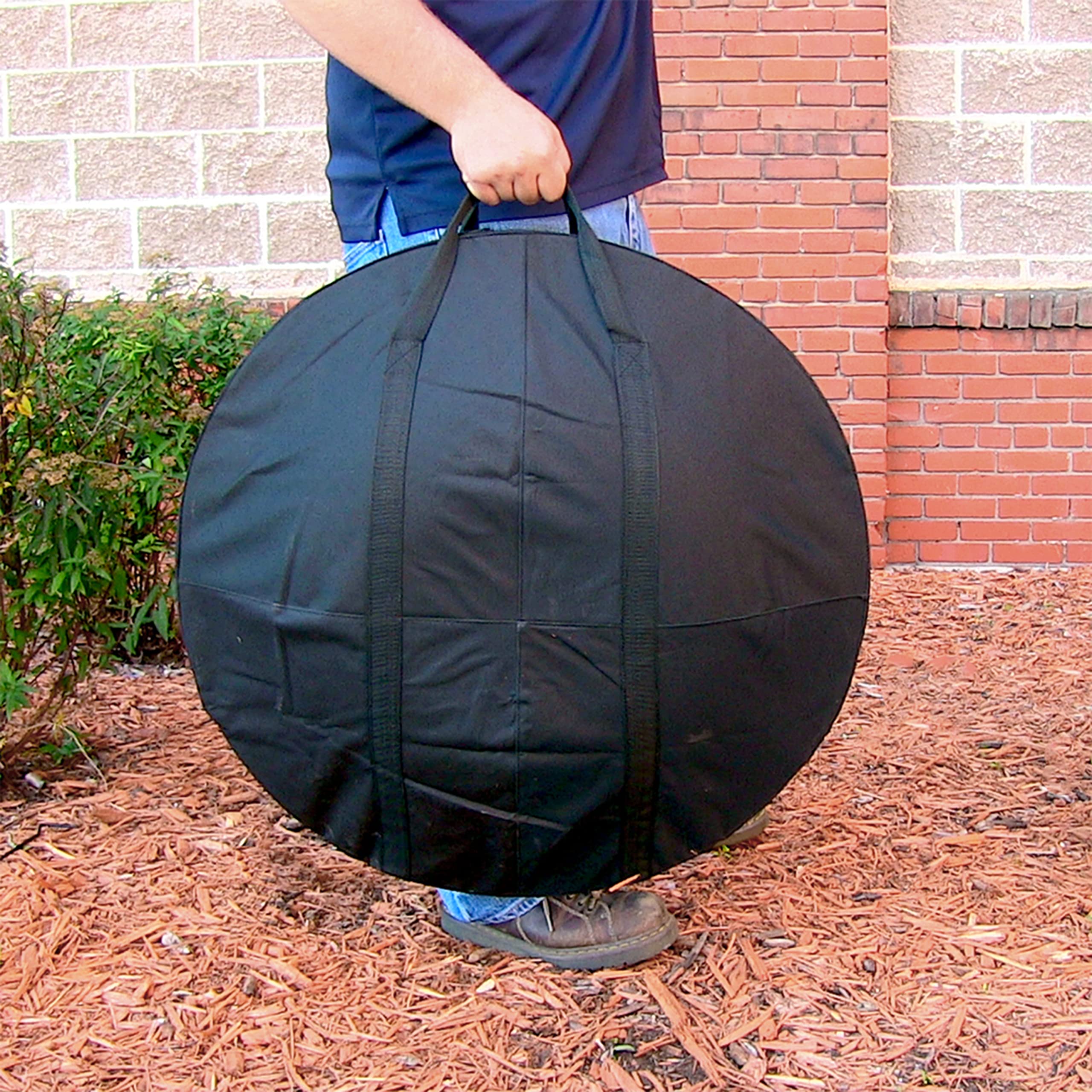 29-Inch Portable Fire Pit Bowl with Spark Screen, Fireplace Poker, Folding Stand