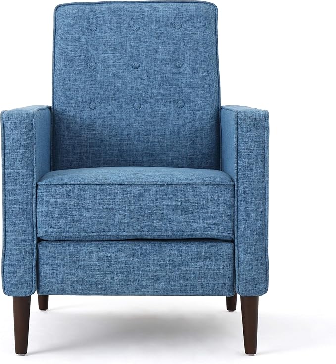 Mervynn Mid-Century Modern Fabric Recliner, Grey