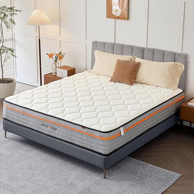 12 Inch Queen Mattress, Hybrid Medium Firm Memory Foam Mattress with Innerspring