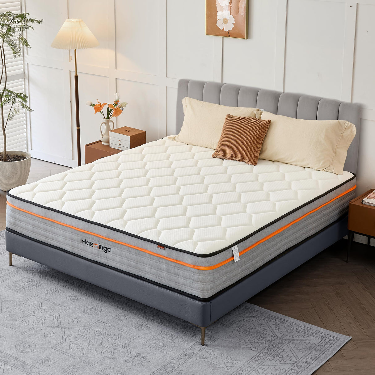 12 Inch Queen Mattress, Hybrid Medium Firm Memory Foam Mattress with Innerspring