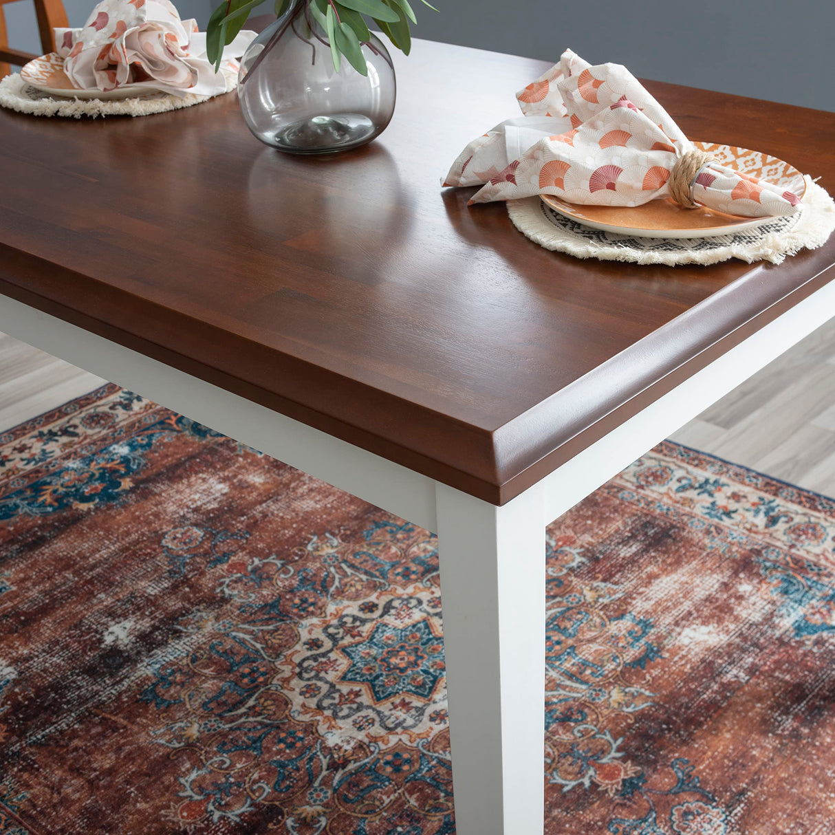 Dining Set, Cherry/White